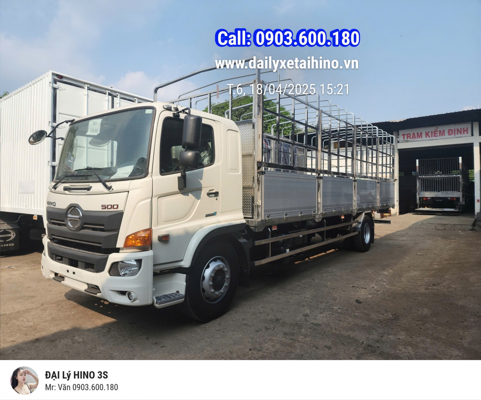 Hino 500 Thùng Mui Bạt FG8JT8A Siêu Dài
